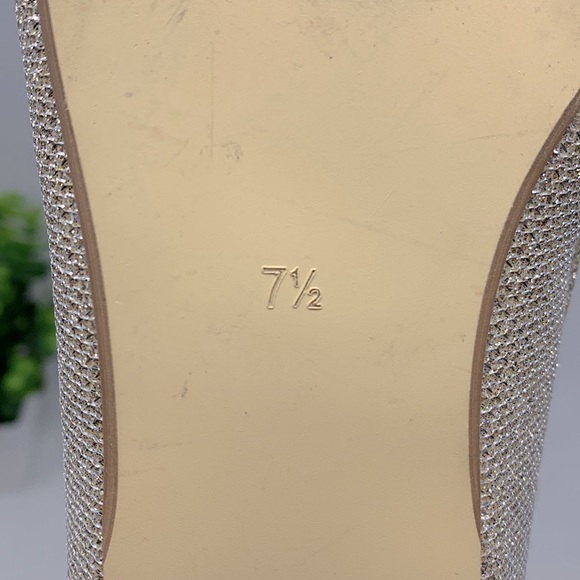 Badgley Mischka American Glamour Women’s Sparkly Gold Rhinestone Slip On Flats - Picture 10 of 14